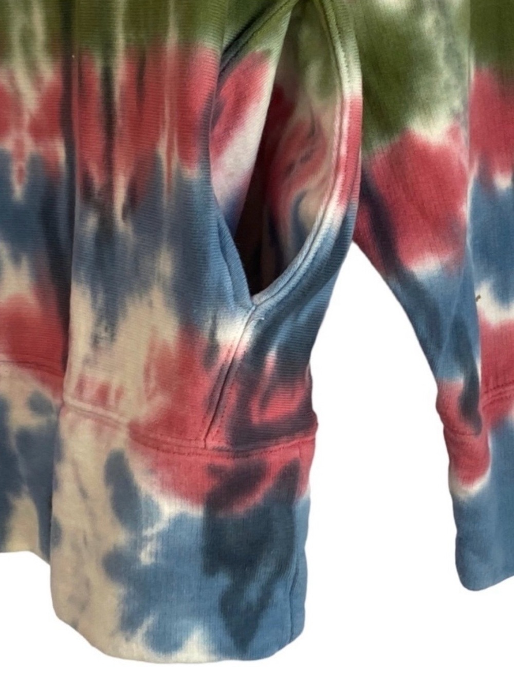 Tie-Dye Crewneck Sweatshirt in Green, Pink & Blue - Picture 3 of 4
